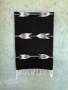 Handwoven Arroyo wool rug, handmade by artisans in Oaxaca Mexico