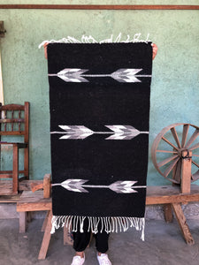 Handwoven Arroyo wool rug, organic area rug, made my aritsans.