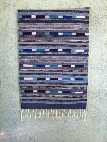 Handwoven Azul Natural Wool Rug - Rugs Home Decor