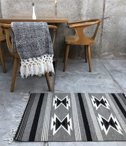 Handwoven Zapotec Natural Wool Rug - Rugs Home Decor