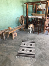 Load image into Gallery viewer, Made in Oaxaca Mexico, natural wool rugs, woven to be durable.